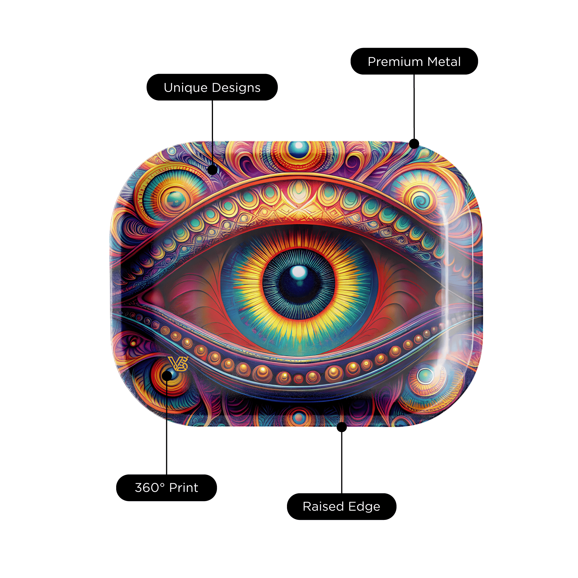 v-syndicate-metal-rollin-tray-eye-drehtablett-small image 3