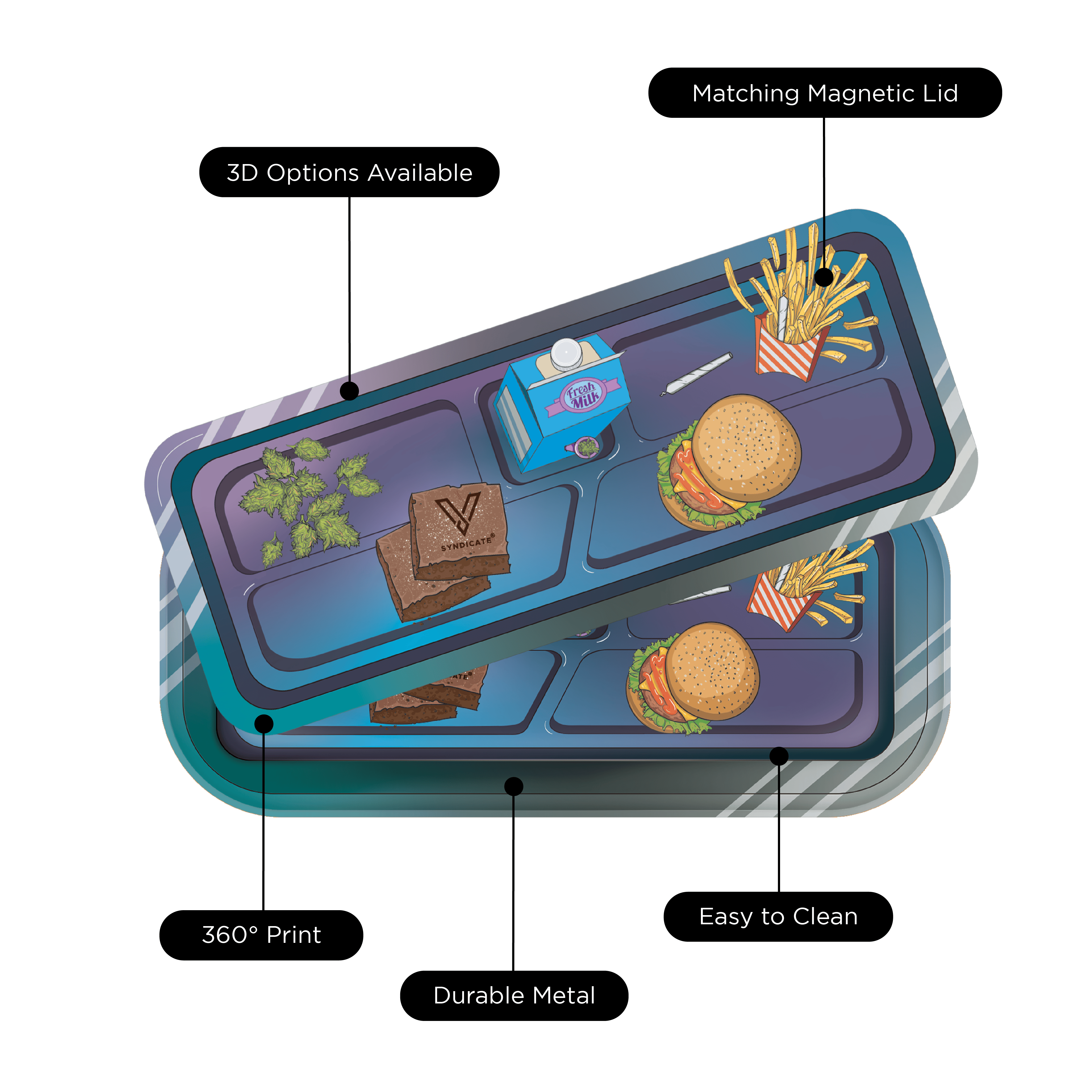 v-syndicate-roll-n-go-munch-time-3d-drehtablett-small-mit-magnetdeckel image 3