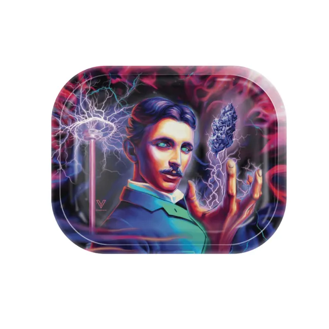 v-syndicate-metal-rollin-tray-high-voltage-drehtablett-small image 1