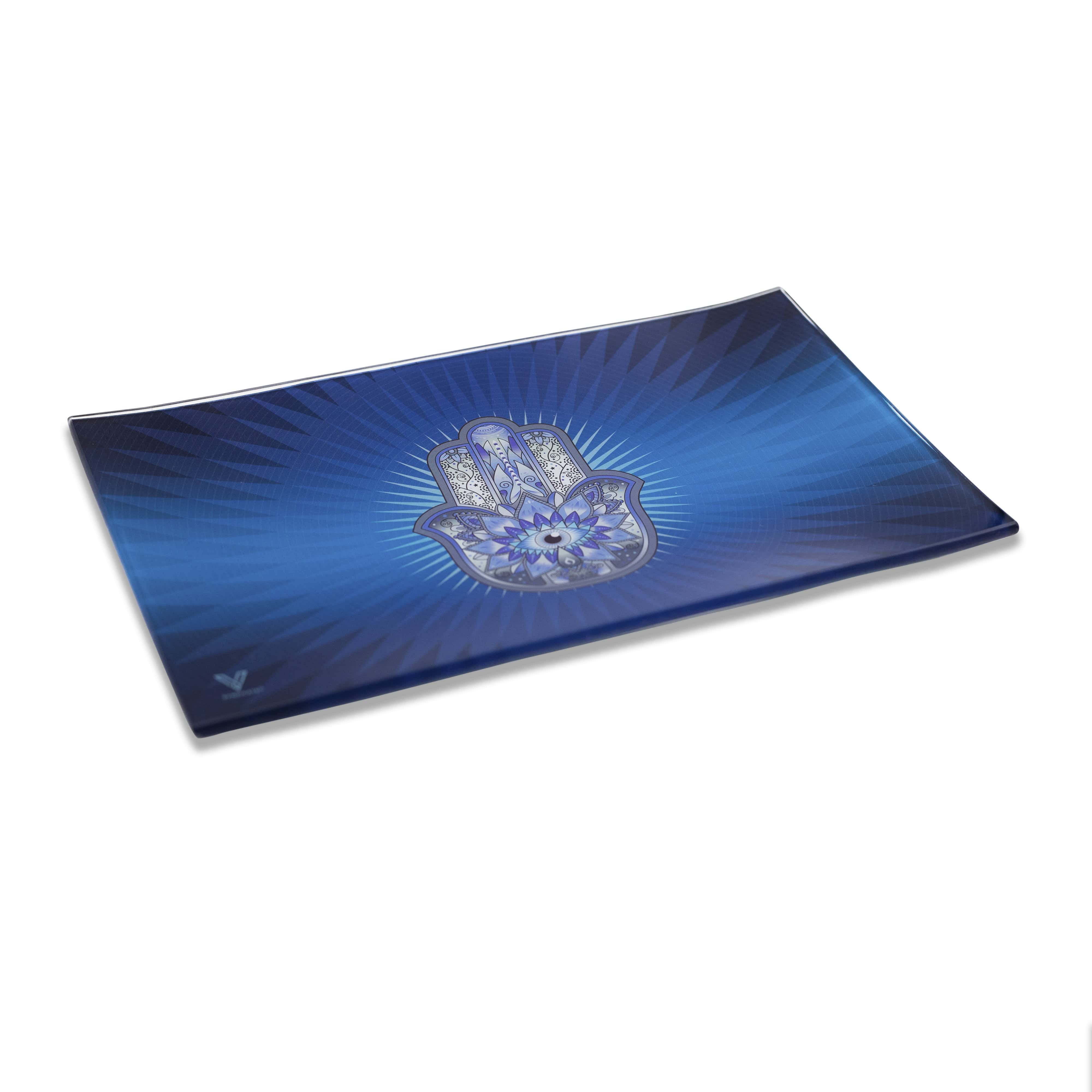v-syndicate-glass-rollin-tray-hamsa-blue-glastablett-medium image 7