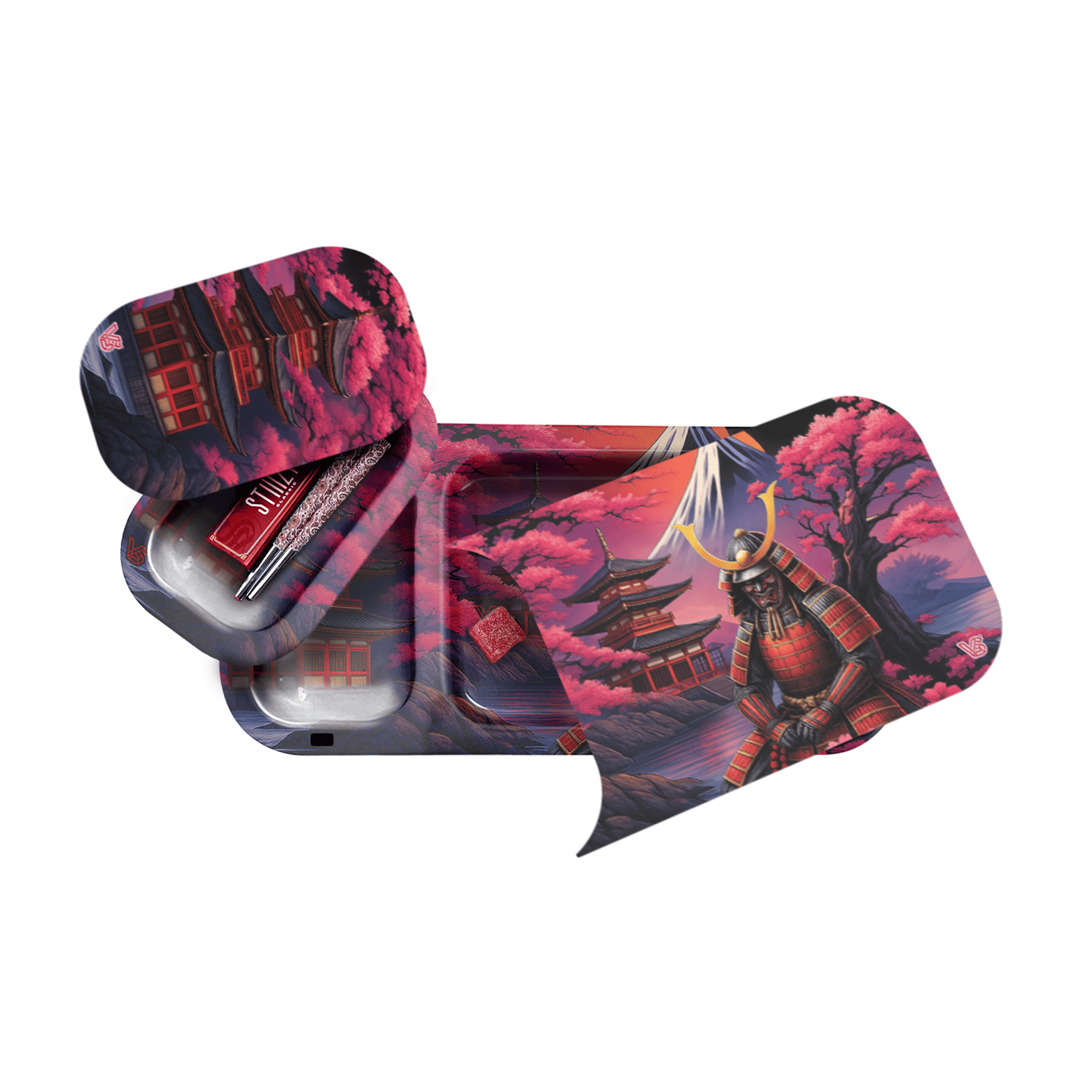v-syndicate-duotray-shogun-rolling-tray-metall-2-in-1 image 1