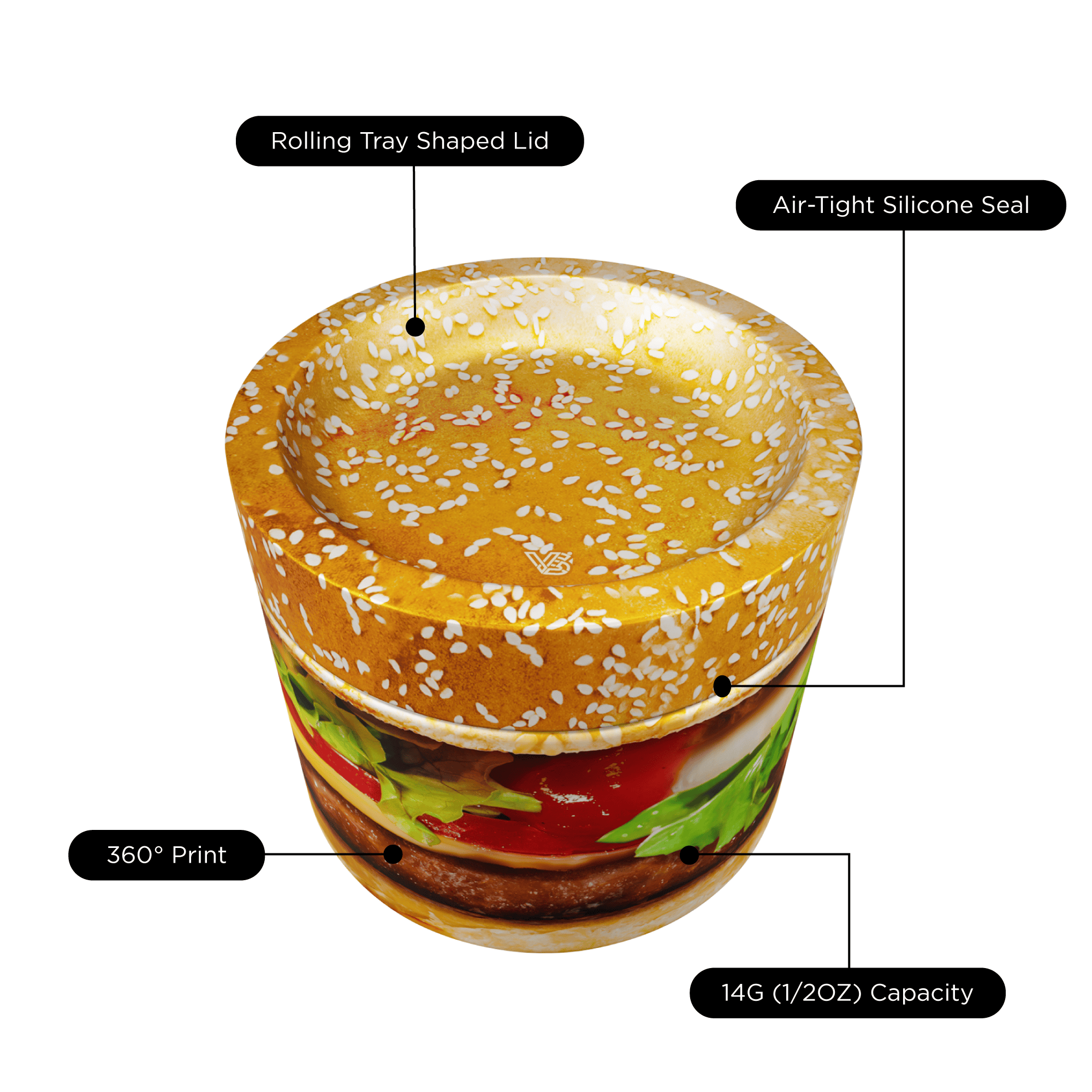 v-syndicate-syndicase-360-burger-aufbewahrungsdose-mit-tray-deckel image 6