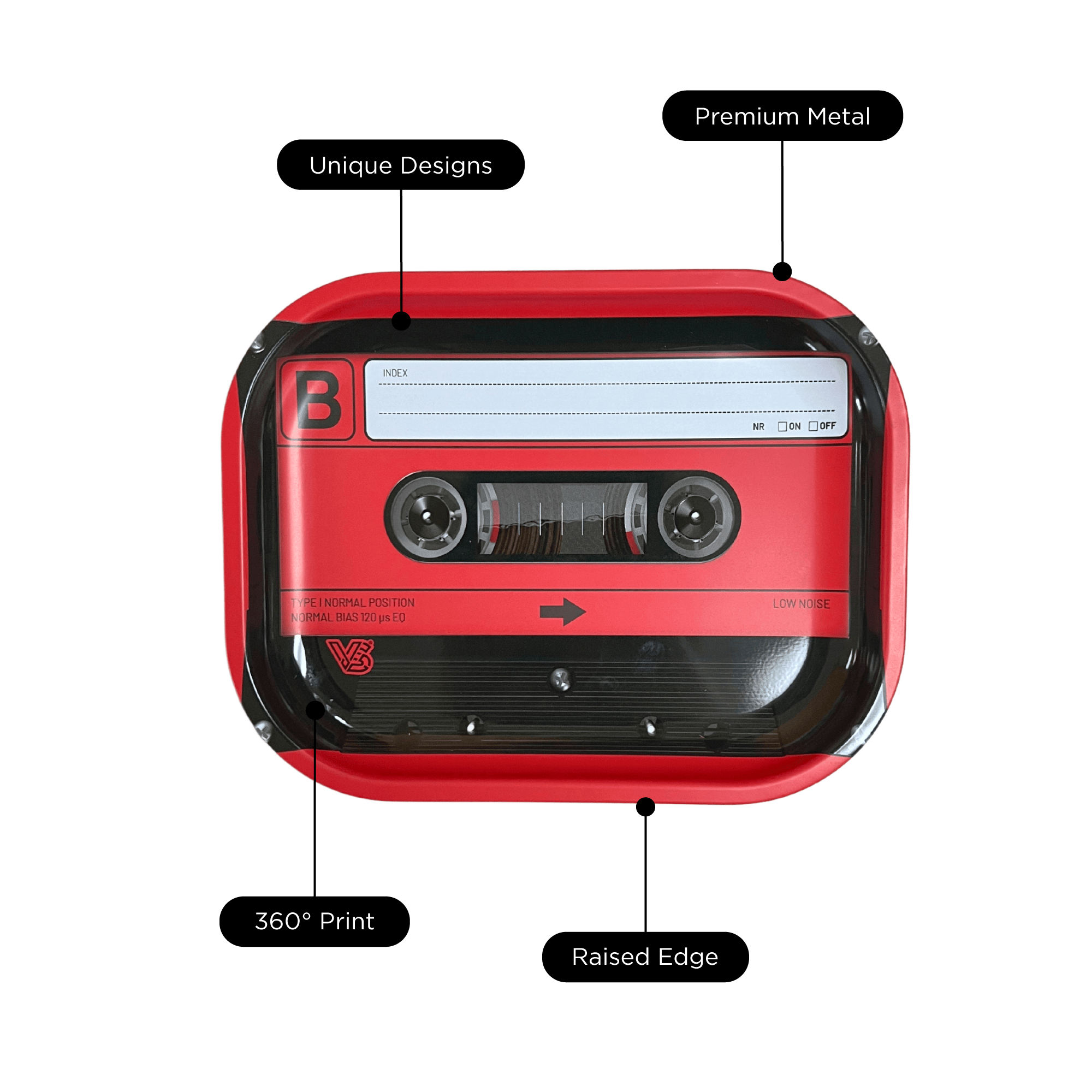 v-syndicate-metal-rollin-tray-cassette-red-drehtablett-small image 3