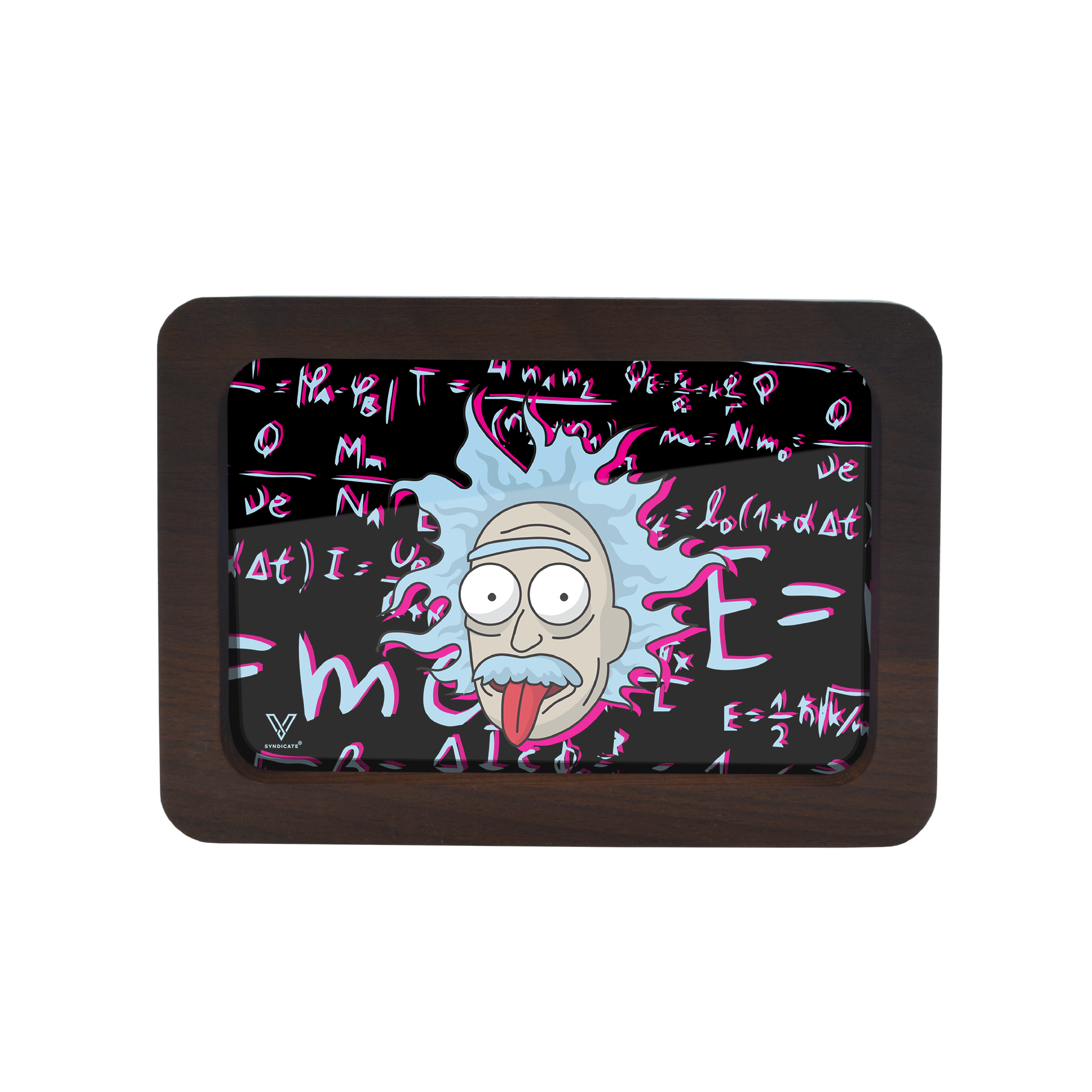 v-syndicate-3d-hd-wood-tray-filthy-genius-drehtablett-small image 1