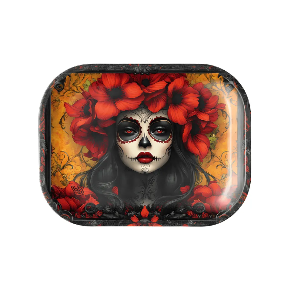 v-syndicate-metal-rollin-tray-calavera-small-drehtablett-metall image 1