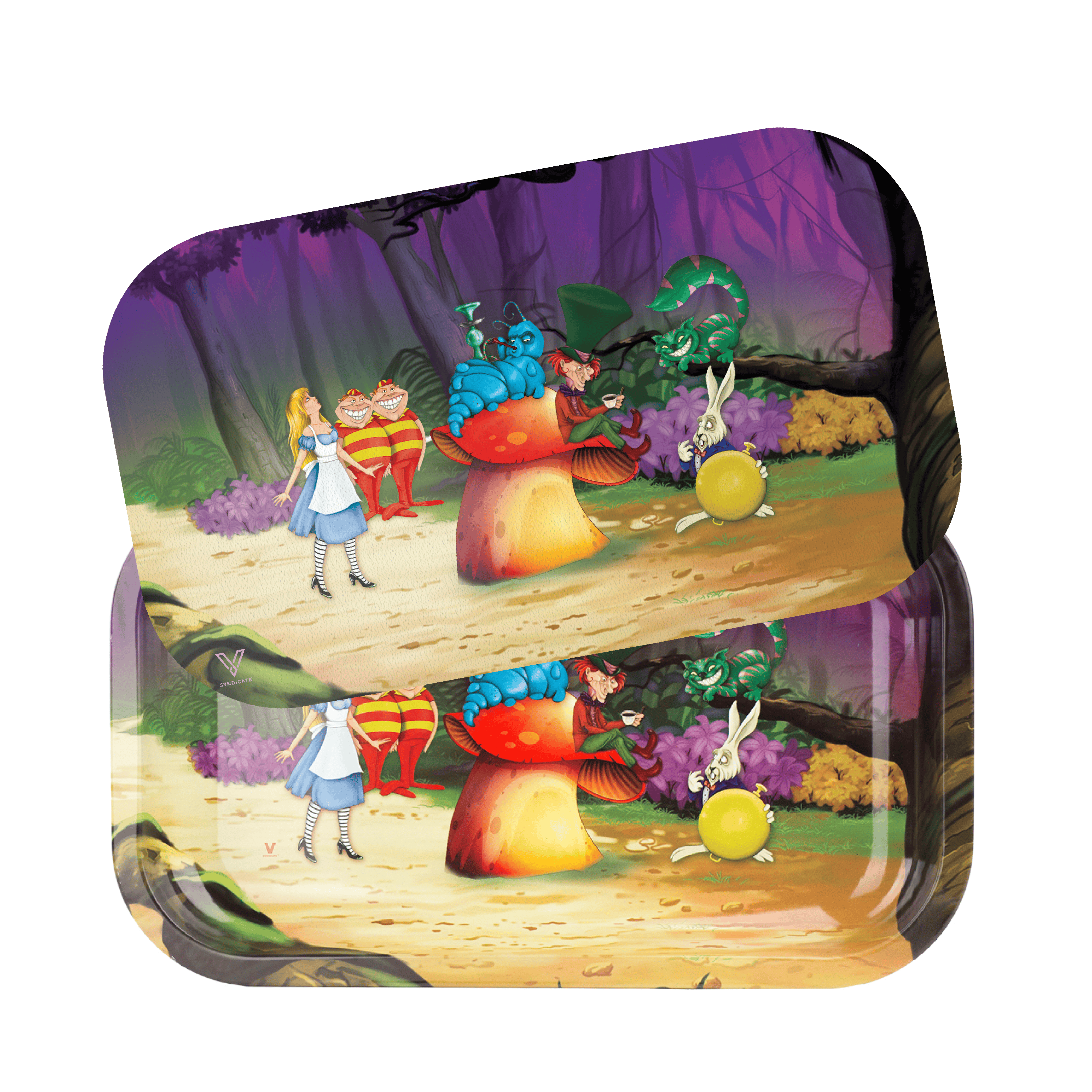 v-syndicate-roll-n-go-alice-mushroom-drehtablett-mit-deckel image 4