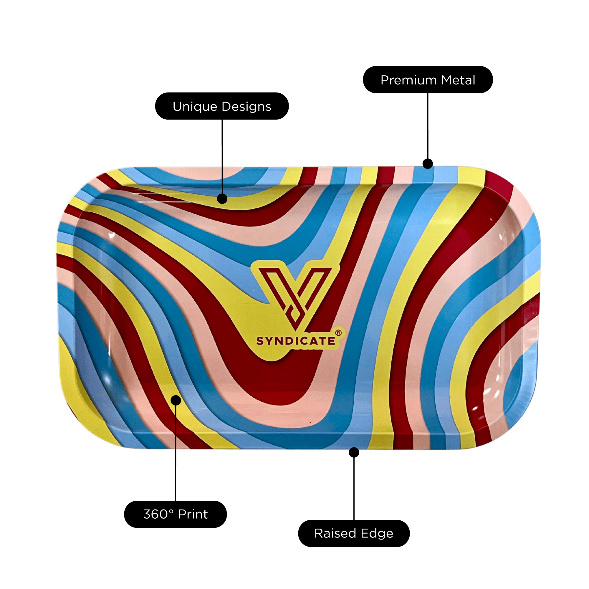 v-syndicate-metal-rollin-tray-melted-maroon-drehtablett-small image 6
