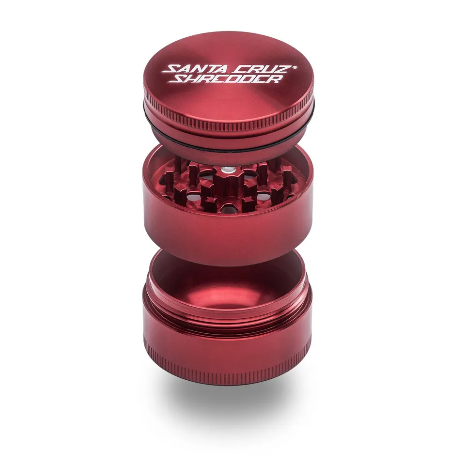 santa-cruz-shredder-aluminium-3-tlg-grinder-medium-rot-glanz image 1