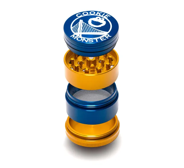 santa-cruz-shredder-signature-cookies-grinder-4-teilig-blau-gold image 1