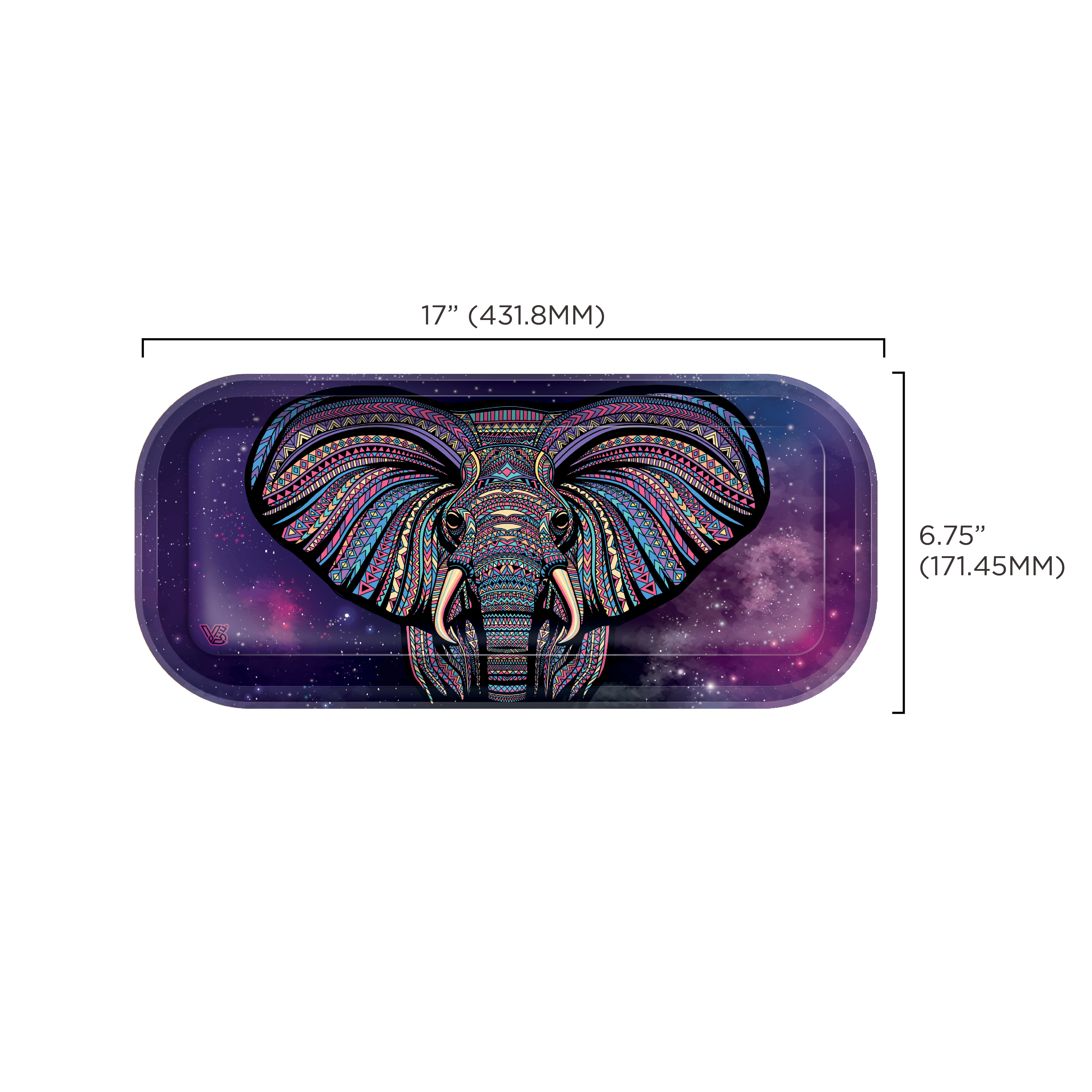 v-syndicate-elephant-3d-roll-n-go-tray-small-metall-mit-deckel image 2