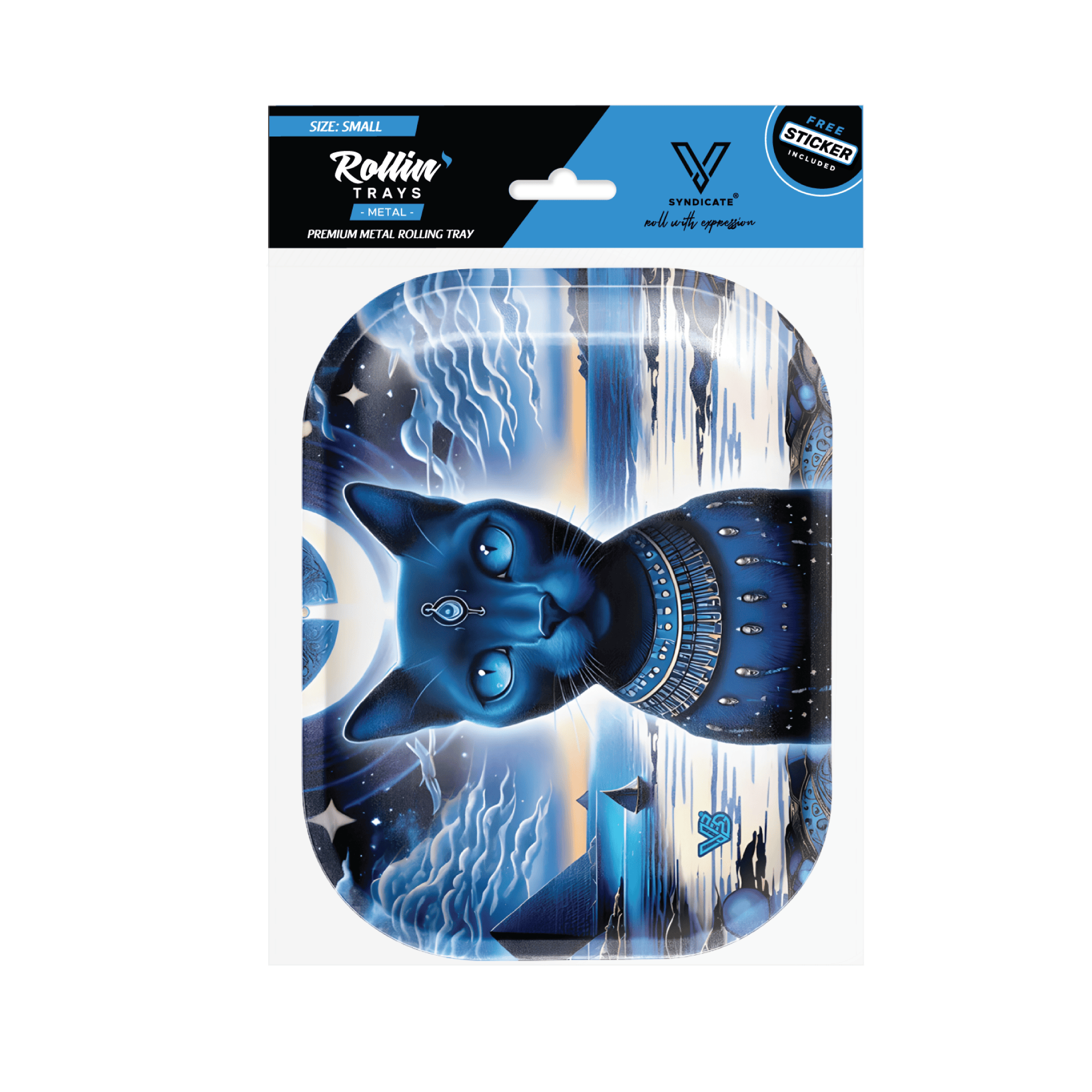 v-syndicate-metal-rollin-tray-feline-pharaoh-drehtablett-small image 4