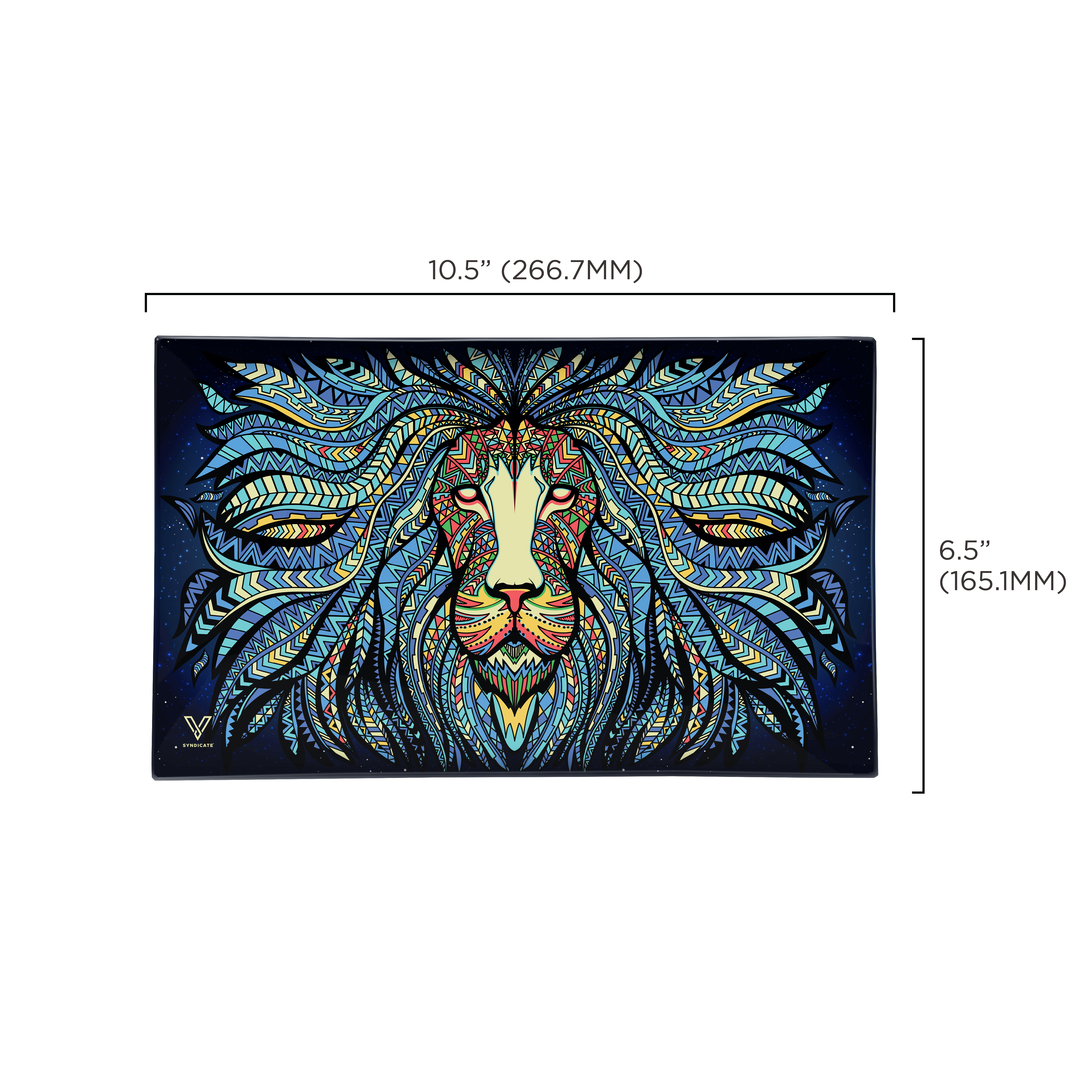 v-syndicate-glass-rollin-tray-tribal-lion-glastablett-small image 6