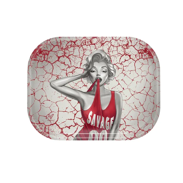 v-syndicate-metal-rollin-tray-dank-diva-drehtablett-medium-metall image 1