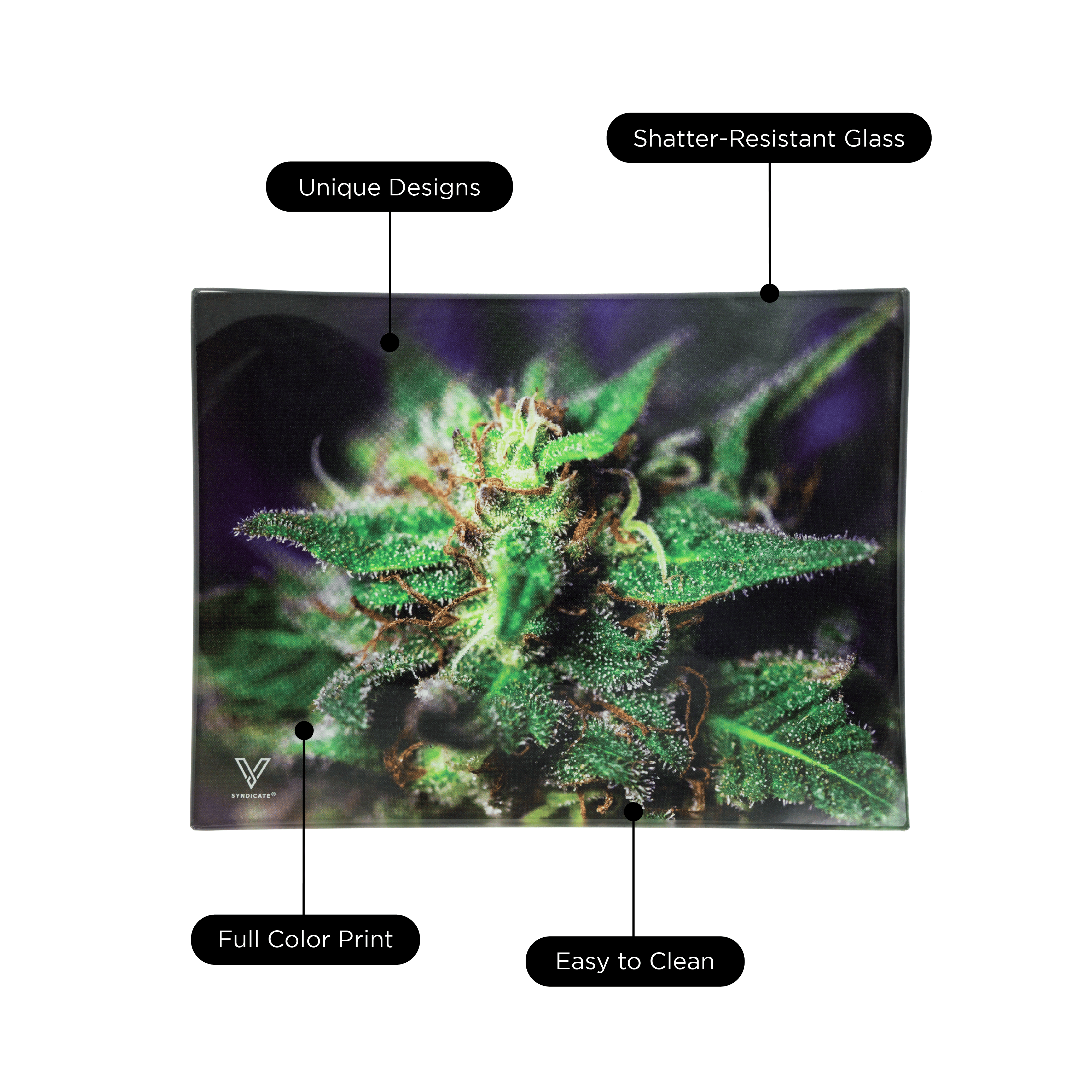 v-syndicate-glass-rollin-tray-blue-dream-drehtablett-glas image 4